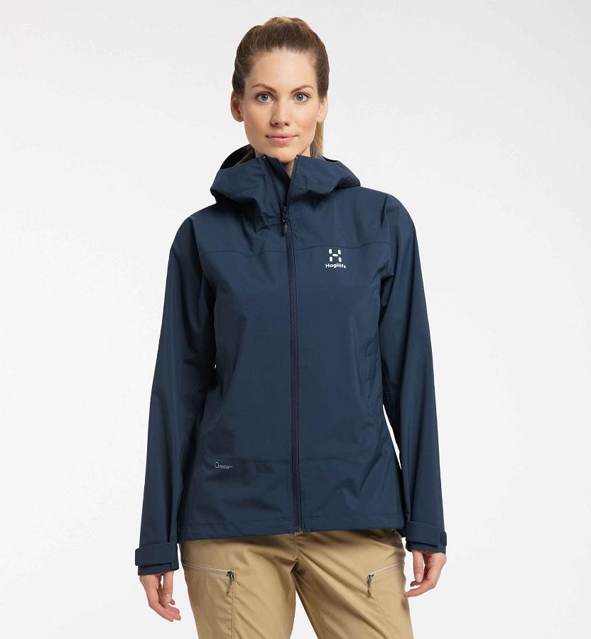 Haglöfs Womens Spate Windbreaker Dark Blue New Zealand 52641KGDH